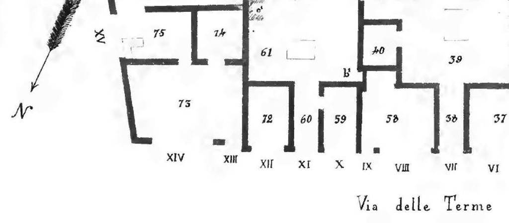 VII.6.8 Pompeii. 1910 plan by Spano. See Notizie degli Scavi di Antichità, 1910, fig. 1, p. 437.