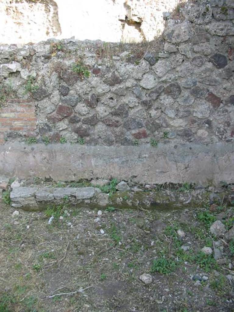 VII.6.15 Pompeii. May 2003. Looking towards base of south wall of bar-room. Photo courtesy of Nicolas Monteix.