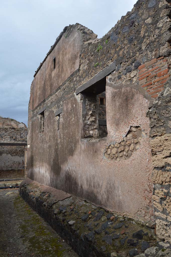 VII.7.18 side wall in Vicolo del Gallo, Pompeii. March 2018. Looking north. 
Foto Taylor Lauritsen, ERC Grant 681269 DÉCOR.
