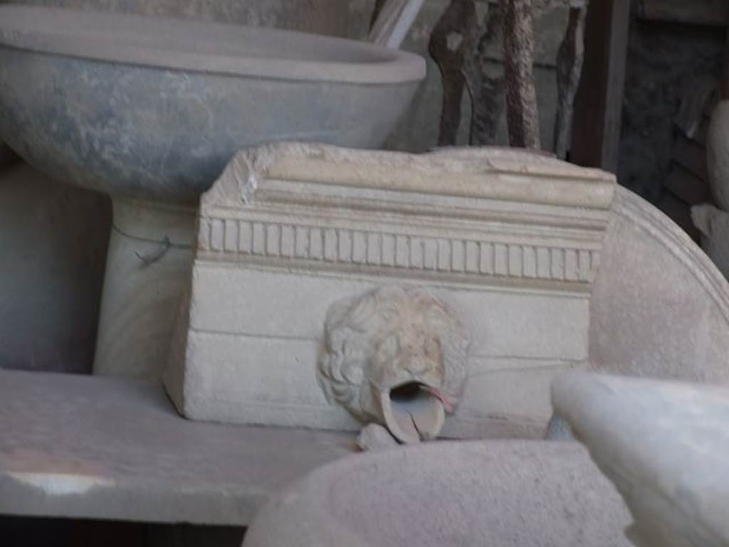 VII.7.29 Pompeii.  March 2009.  Decorative Waterspout.