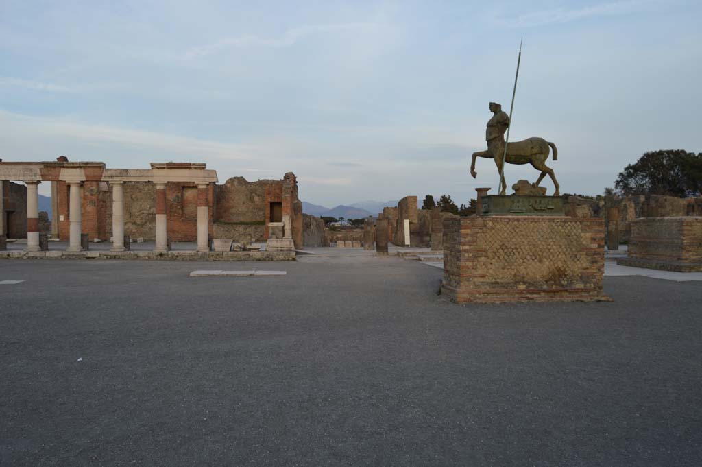 VII.8 Pompeii Forum. April 2019. Looking north along the east side. Photo courtesy of Rick Bauer.