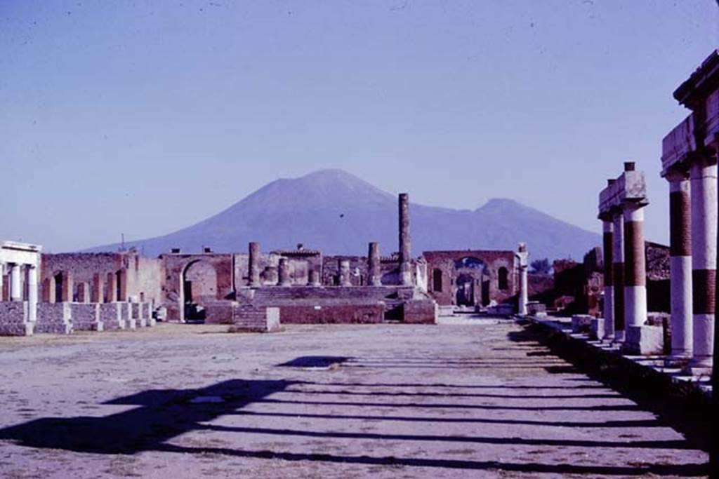 VII.8 Pompeii Forum. 1945. Looking north along the east side. Photo courtesy of Rick Bauer.
