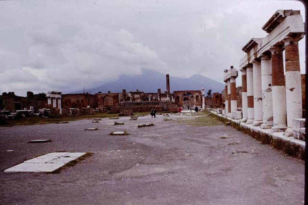 VII.8 Pompeii. June 1962. Looking north from the east side of the Forum. Photo courtesy of Rick Bauer.