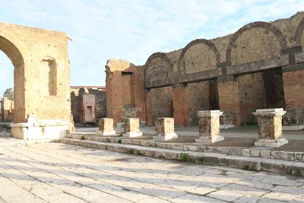 VII.8.00, Pompeii Forum. December 2108. Looking towards north-east corner. Photo courtesy of Aude Durand. 