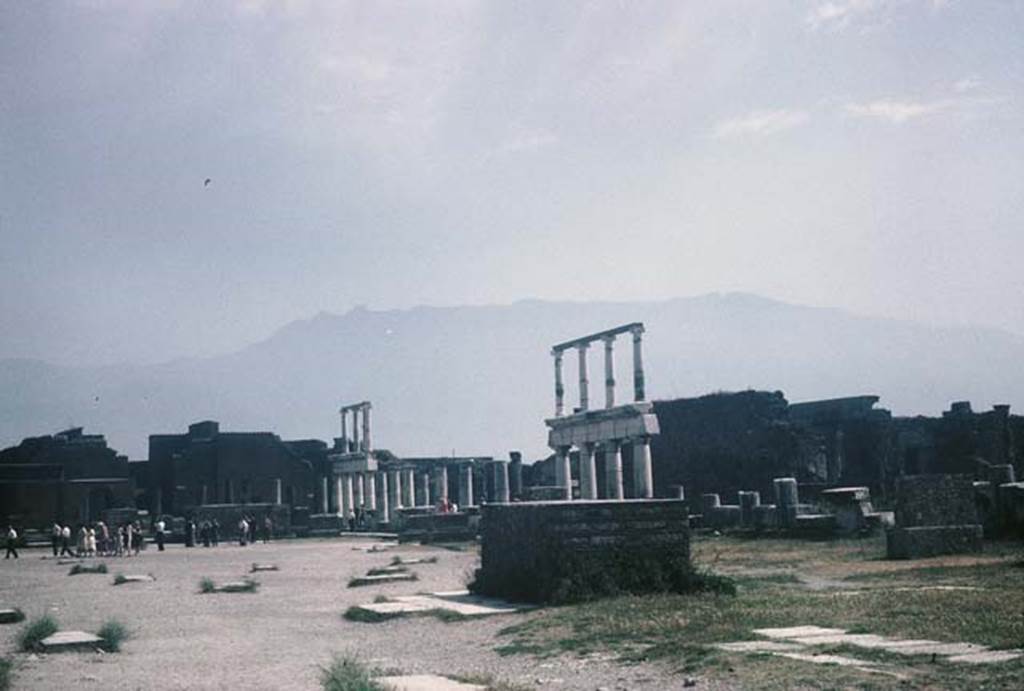 VII.8, Pompeii. August 1965. Looking south-west across Forum, from the east side. Photo courtesy of Rick Bauer.
