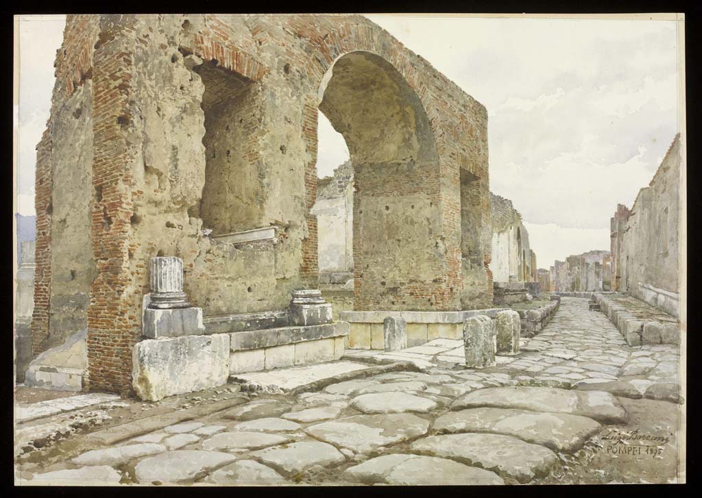 VII.8 Pompeii Forum. 4th April 1980, pre earthquake. Looking towards north-east corner.  Photo courtesy of Tina Gilbert.
