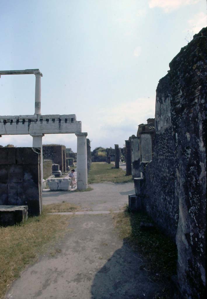 VII.8 Pompeii Forum. Two-tier colonnade in south-west corner. Photographed 1970-79 by Günther Einhorn, picture courtesy of his son Ralf Einhorn.

