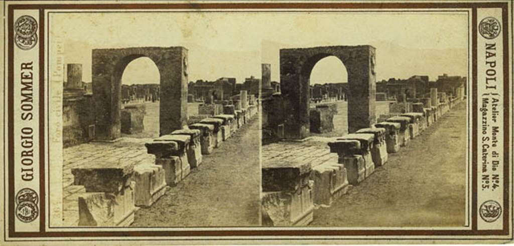 VII.8 Pompeii Forum. c.1909. Looking north along the west side. Photo courtesy of Rick Bauer.