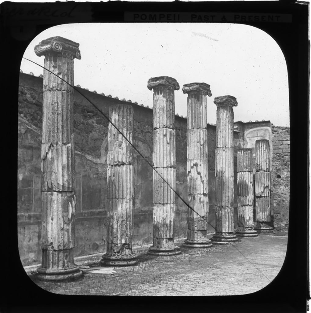 VII.8.1 Pompeii. Pre 1873 photo by Amodio, no. 2971.Looking north-west towards Temple, from the Forum. Photo courtesy of Rick Bauer.
