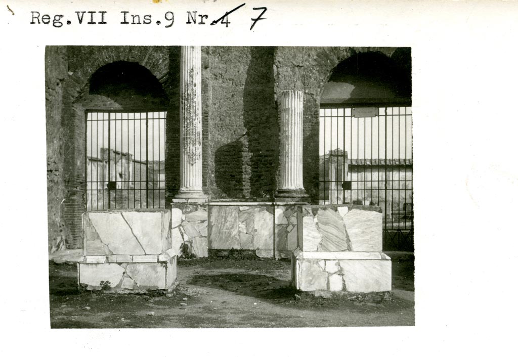 VII.9.7/8 Pompeii. From an album dated c.1875-1885. Looking towards west wall in north-west corner.
Photo courtesy of Rick Bauer.
