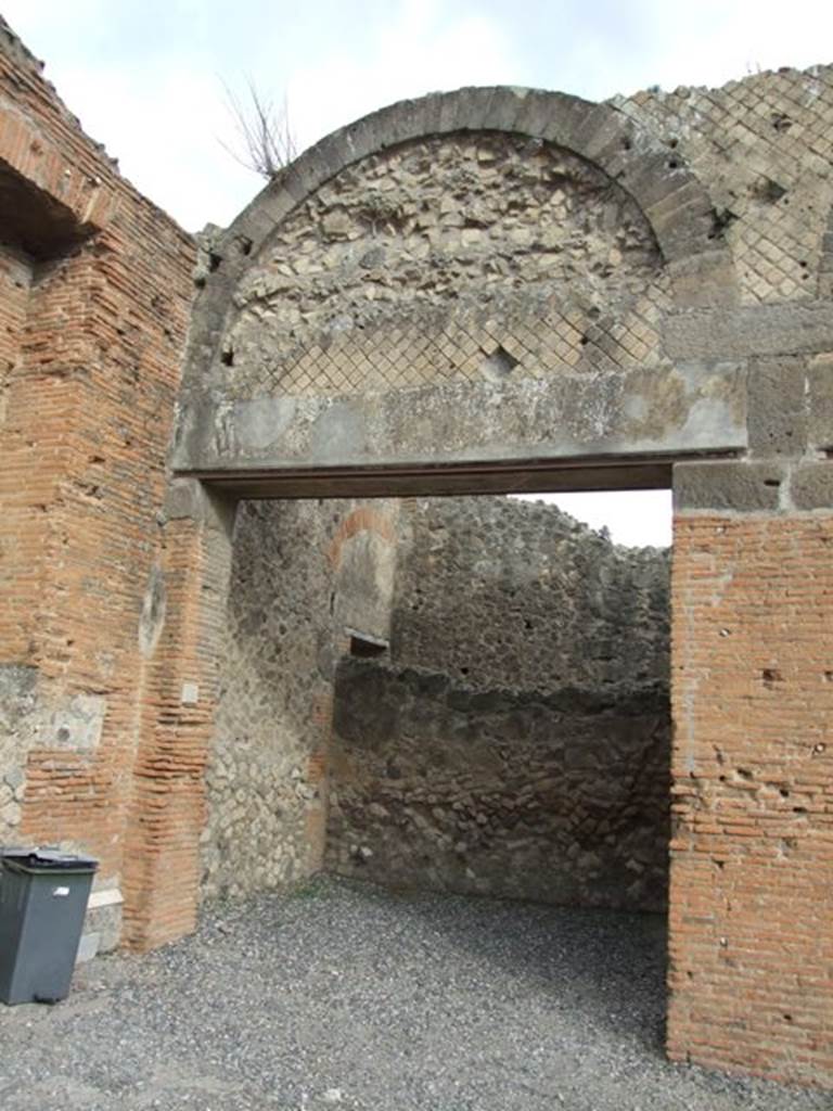 VII.9.12 Pompeii. December 2007. Entrance doorway, looking east.
