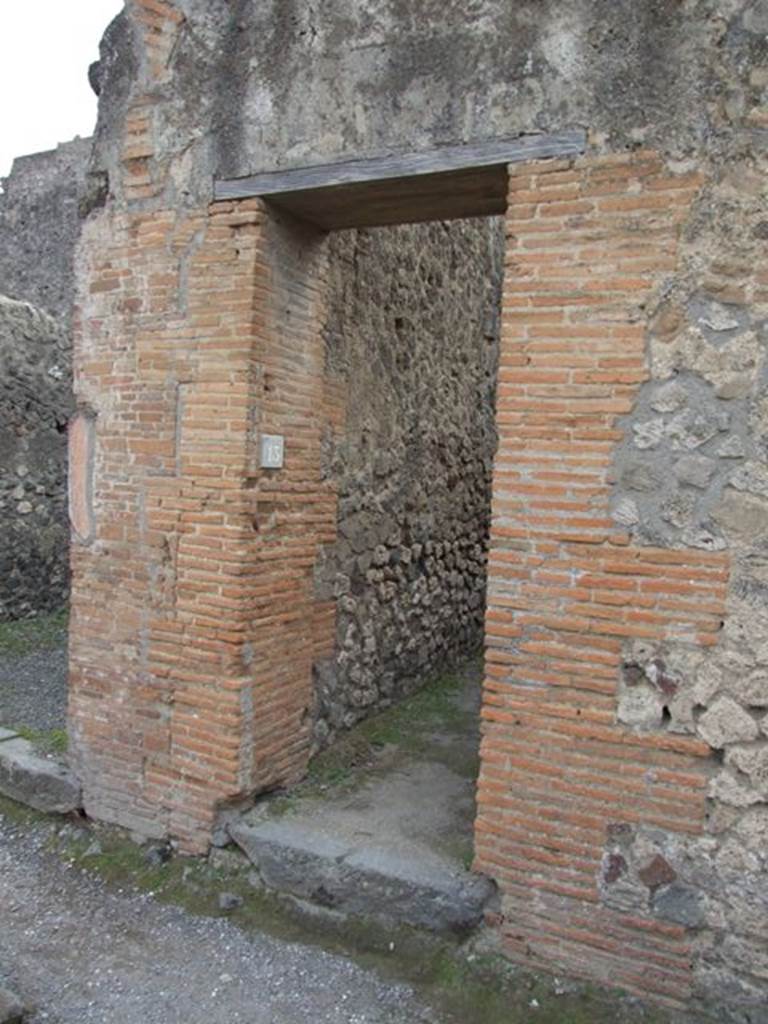 VII.9.13 Pompeii. December 2007. Entrance doorway.
