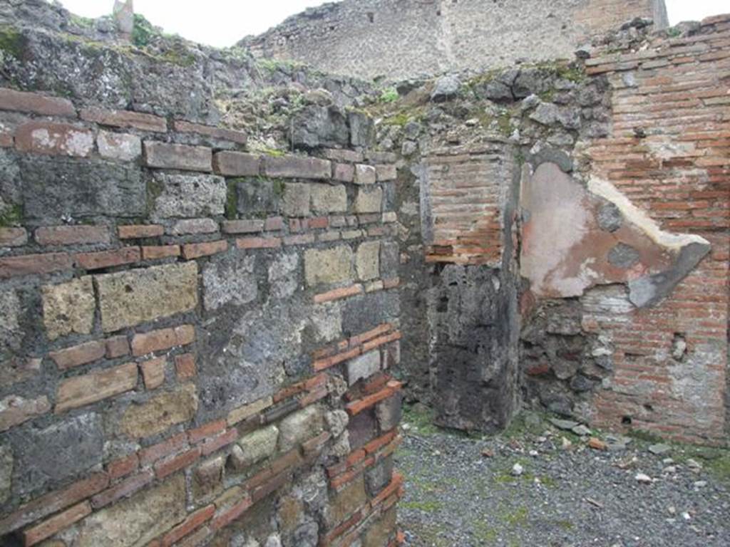 VII.9.29 Pompeii.  March 2009.  South wall, with door to rear room.