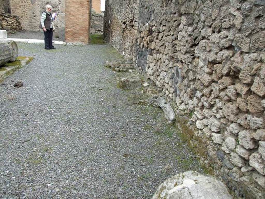 VII.9.47 Pompeii.  March 2009.  Looking north along East Portico area.