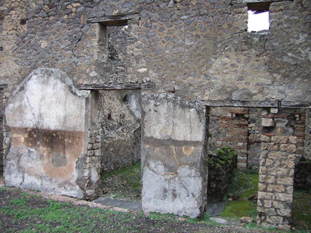 VII.11.6 Pompeii. December 2005. Doorways of rooms in north-east corner of garden area.