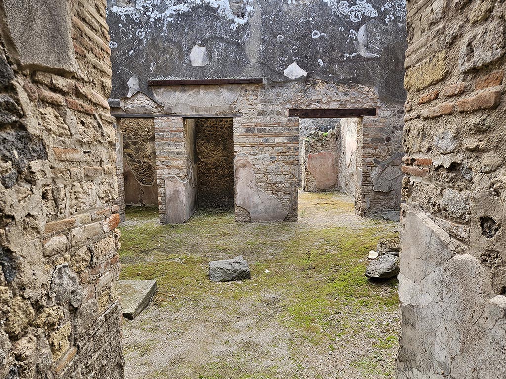 VII.11.11/14 Pompeii. November 2024. Looking towards south side of atrium, room 8. Photo courtesy of Annette Haug.