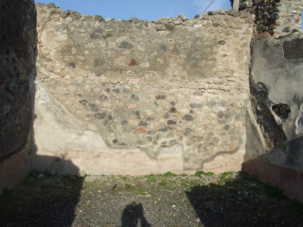 VII.13.10 Pompeii. December 2007. North wall of rear room.
