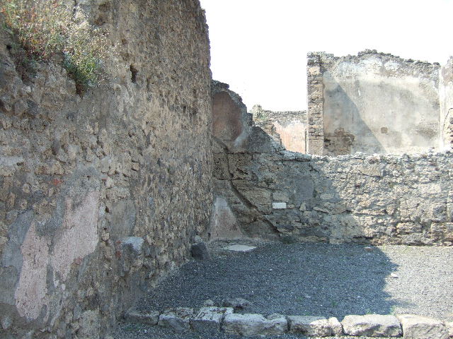VII.14.6 Pompeii. May 2006. North-west corner of rear room.