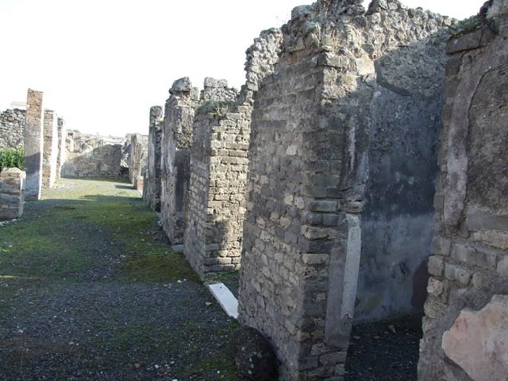 VII.14.18 Pompeii. December 2007. Looking east from entrance along south side.