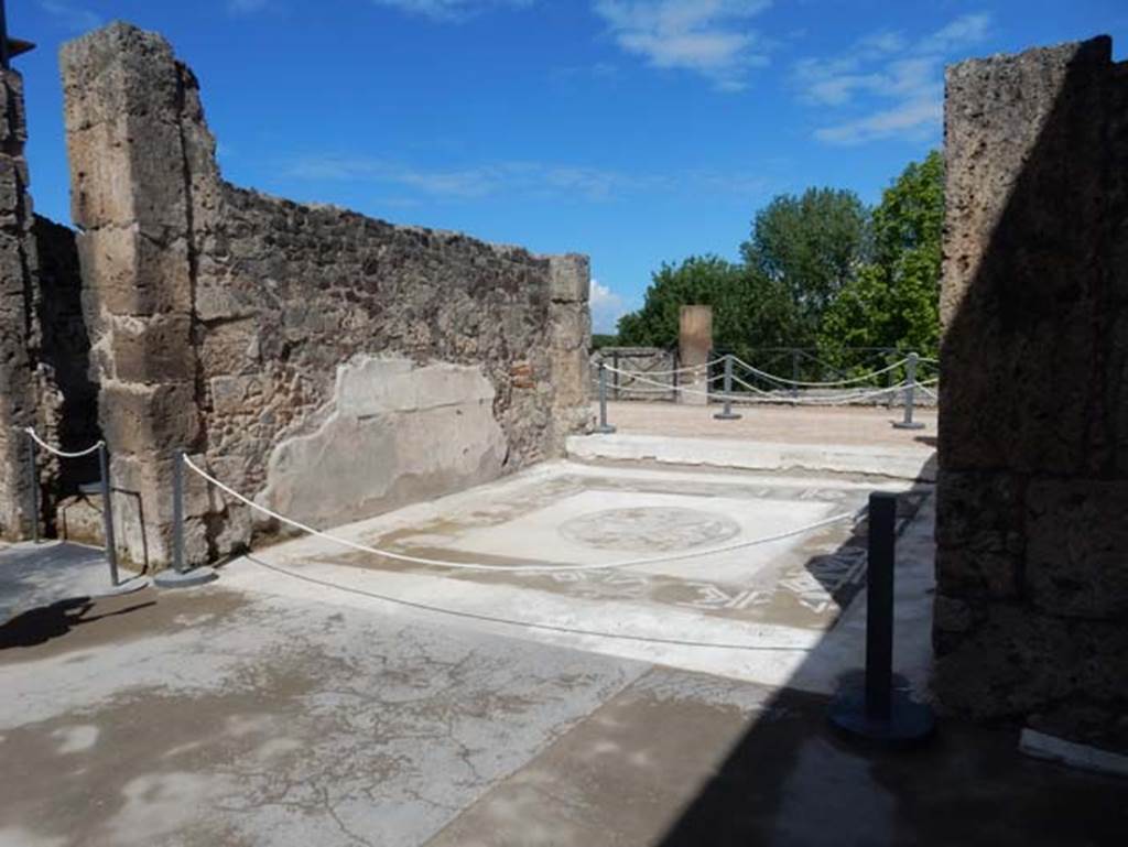 VII.15.2 Pompeii. May 2018. Tablinum, west wall. Photo courtesy of Buzz Ferebee. 