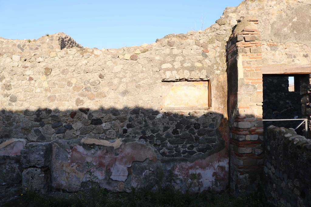 VII.15.12, Pompeii. December 2018. 
Looking towards “the east wall of the central atrium-like room”, according to Boyce, above. Photo courtesy of Aude Durand.
