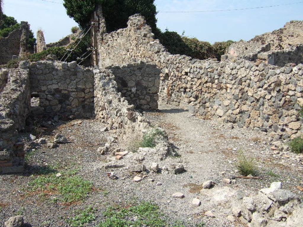 VII.16.9 Pompeii. June 2019. Looking south from remains of bakery, across VII.16.8, towards VII.16.7 and VII.16.6.
Photo courtesy of Buzz Ferebee.
