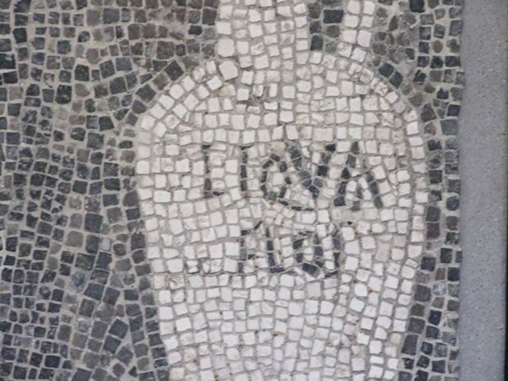 VII.16.15 Pompeii.  Room 2, atrium from corner of Impluvium. 
Mosaic showing Garum amphora with inscription 
LIQUA(men) FLOS 
SAP inventory number 15188.
See Aoyagi M. and Pappalardo U., 2006. Pompei (Regiones VI-VII) Insula Occidentalis. Napoli: Valtrend. (P. 511).