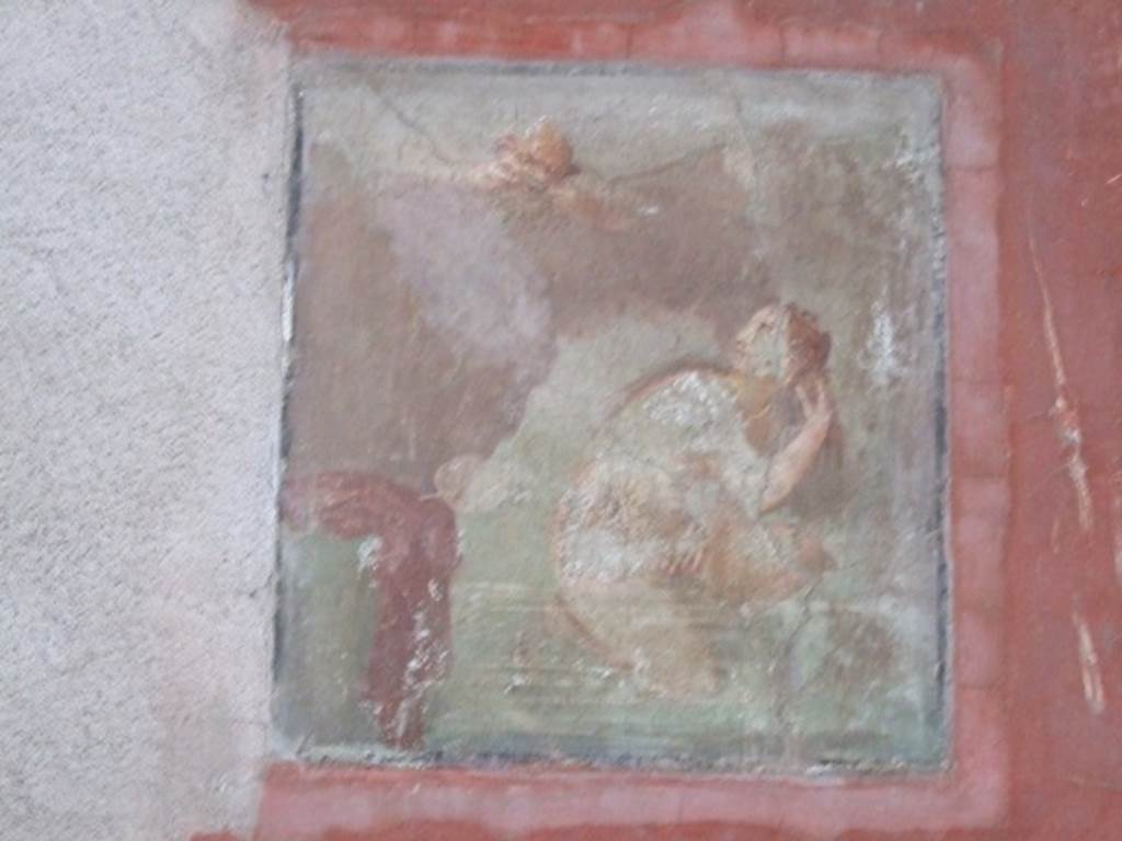 VII.16.17-22 Pompeii. December 2007. Wall painting of Diana and Actaeon, or Venus at her bath watched by an old Silenus, from centre of north wall.
