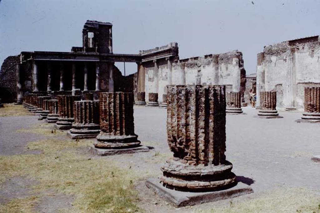 VIII.1.1 Pompeii. December 2005. Basilica, looking west along south side corridor.
