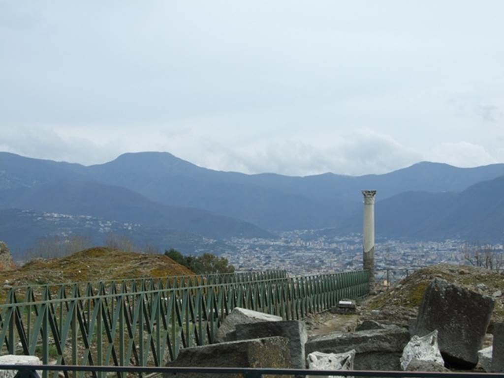 VIII.1.3 Pompeii. March 2009. Looking south east across site of Temple.