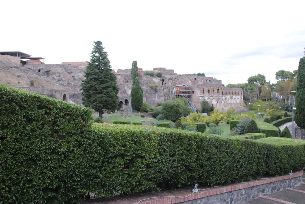 VIII.1.3 Pompeii. October 2020. Looking east along VIII.1 and VIII.2, from exit of site. Photo courtesy of Klaus Heese.