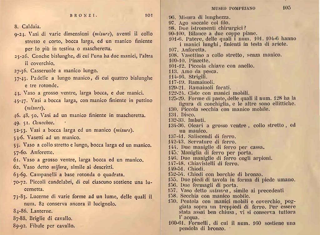 VIII.1.4 Pompeii Antiquarium. Fiorelli, G., 1877. Guida di Pompei. (p.101). Fiorelli, G., 1897. Guida di Pompei, (p.105).