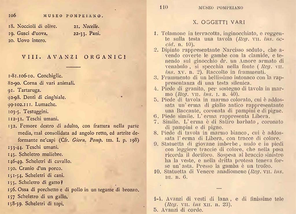 VIII.1.4 Pompeii Antiquarium. Fiorelli, G., 1877. Guida di Pompei. (p.106). Fiorelli, G., 1897. Guida di Pompei, (p.110).