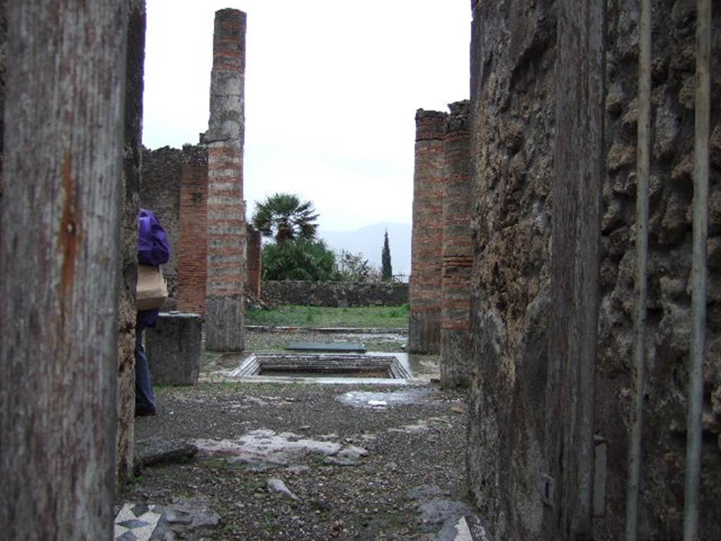 VIII.2.1 Pompeii. May 2018. Looking south along mosaic in entrance corridor/fauces.
Photo courtesy of Buzz Ferebee.
