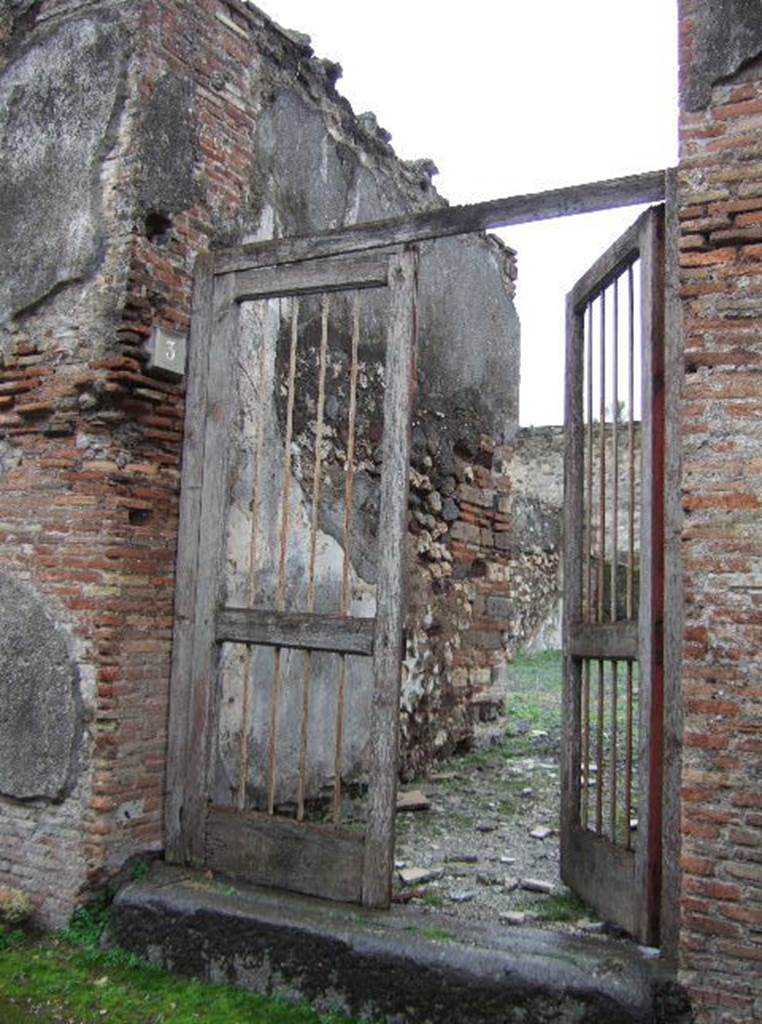 VIII.2.3 Pompeii. December 2005. Entrance doorway, looking south.