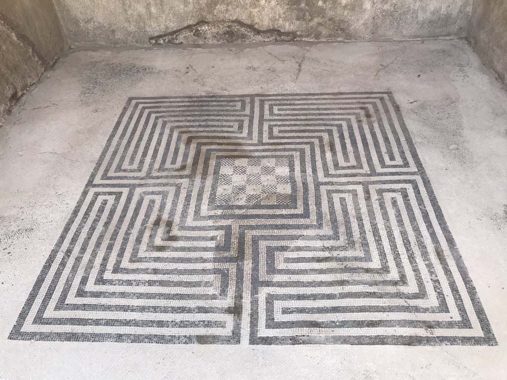 VIII.2.16 Pompeii. September 2005. Labyrinth mosaic floor.