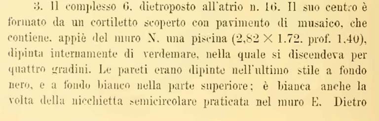 VIII.2.16 Pompeii. Bullettino dellInstituto di Corrispondenza Archeologica (DAIR), 7, 1892, p.14.