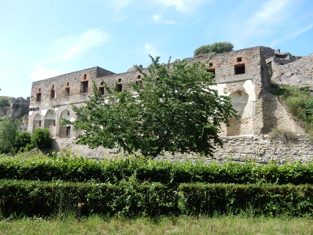 VIII.2.20 Pompeii. June 2019. Rear of Sarno baths, from east end. Photo courtesy of Buzz Ferebee.

