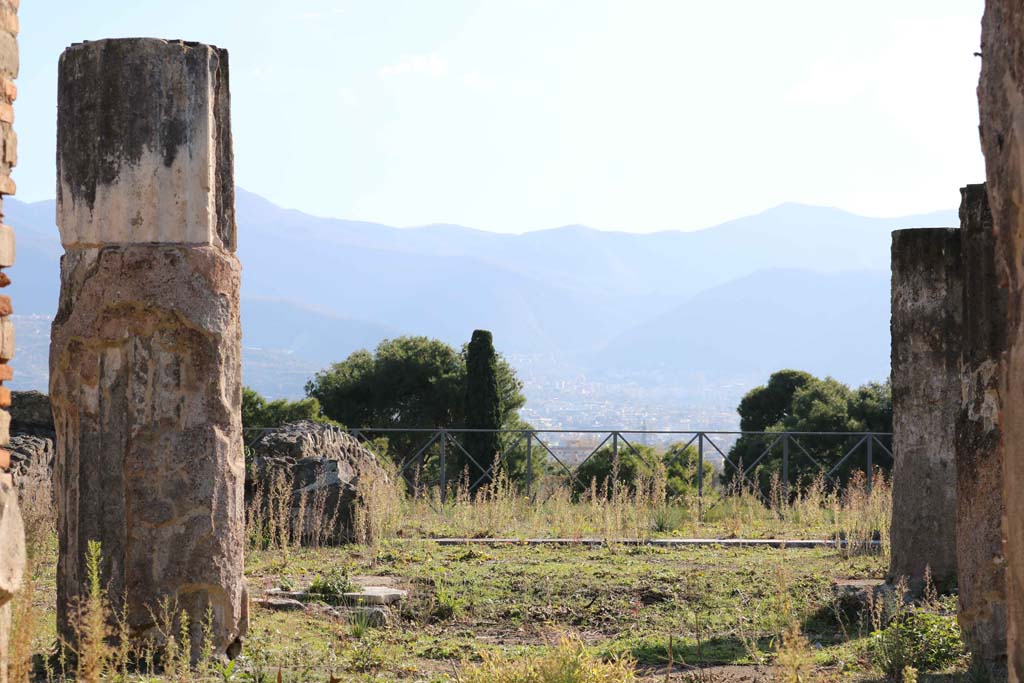 VIII.2.28 Pompeii. December 2018. 
Looking south across site of impluvium in atrium towards site of tablinum. Photo courtesy of Aude Durand.
