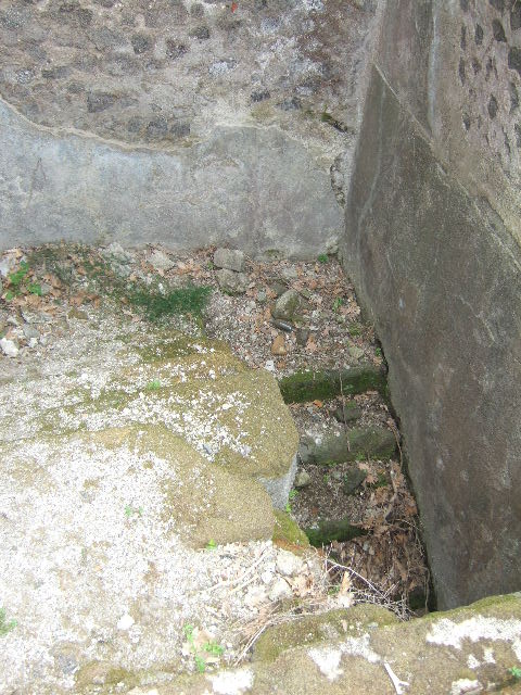 VIII.2.39 Pompeii. May 2006. Staircase e. Steps up from second lower floor to first lower floor
