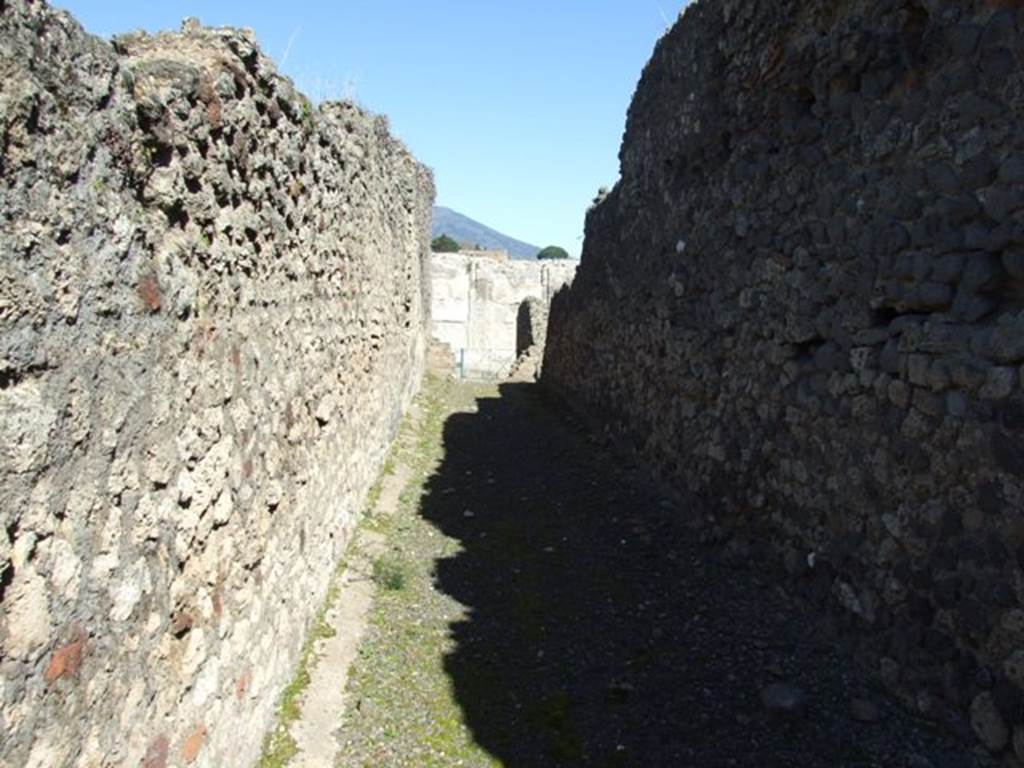 VIII.3.4 Pompeii.  March 2009.    Room 19.  Corridor looking north to entrance at VIII.3.6 
