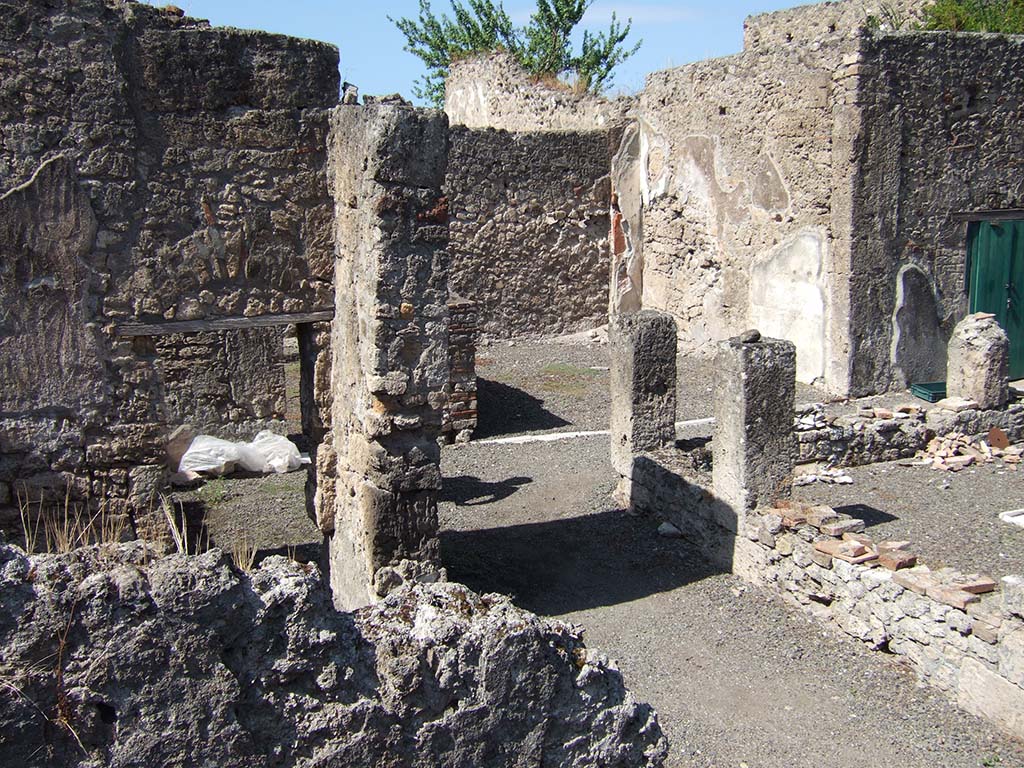 VIII.3.14, Pompeii. December 2018. 
Looking north-east across atrium, from south-west corner near doorway to triclinium. Photo courtesy of Aude Durand.
