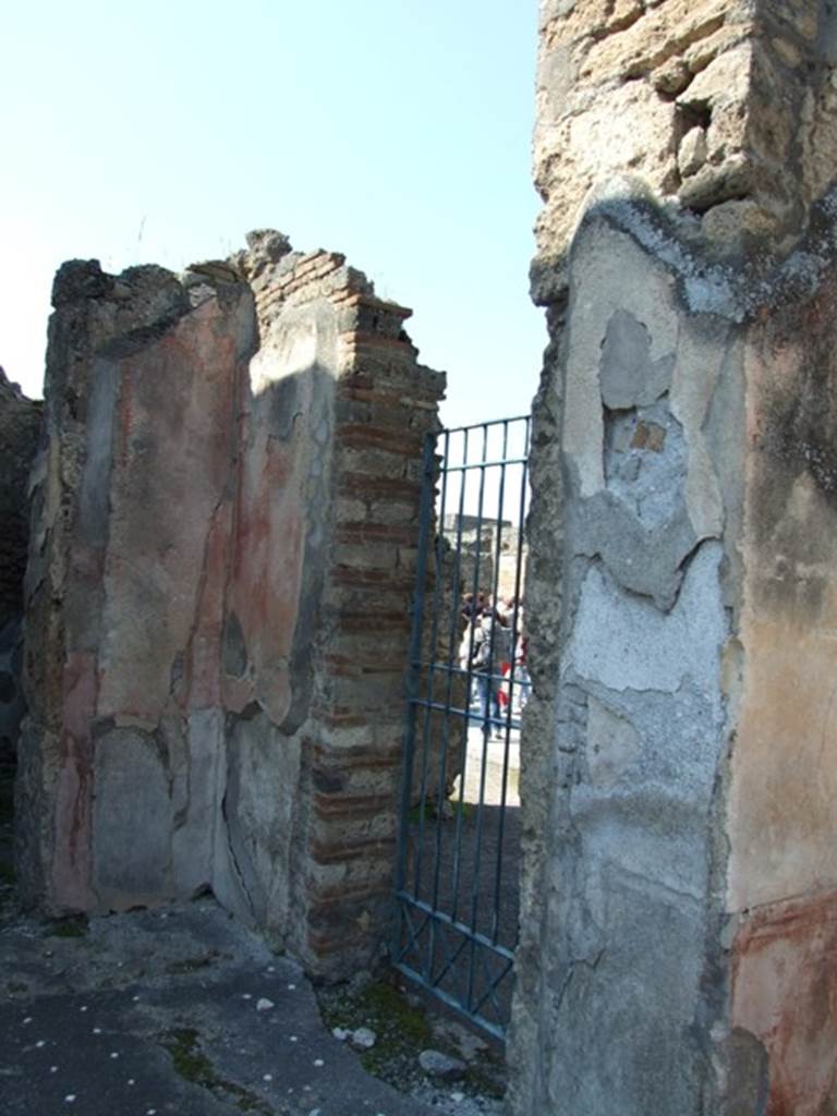 VIII.4.4 Pompeii. March 2009. Doorway in north-west corner of atrium, leading to VIII.4.3