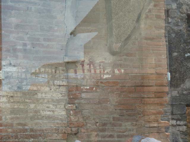 VIII.4.6 Pompeii. September 2015. Graffiti found on pilaster on left of doorway, near VIII.4.7.