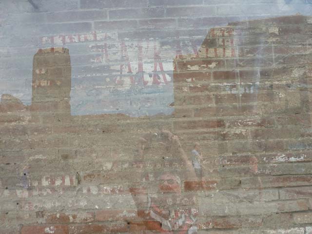 VIII.4.6 Pompeii. September 2015. Detail of graffiti found on pilaster on right of doorway, near VIII.4.5.