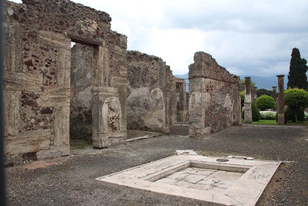 VIII.4.15 Pompeii. April 2014. Looking towards east side of atrium. Photo courtesy of Klaus Heese.
