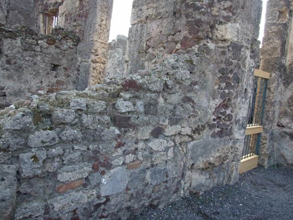VIII.4.16 Pompeii. December 2007. South wall, with doorway linked to atrium of VIII.4.15.