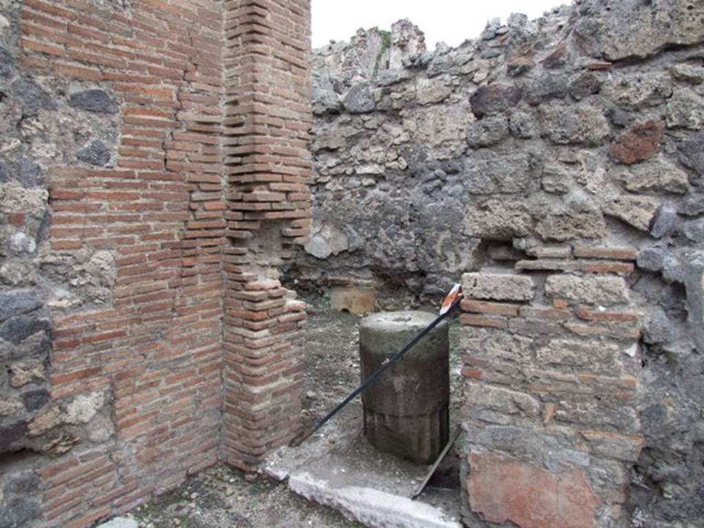 VIII.4.25 Pompeii. December 2007. Doorway to rear room in north-west corner of north wall.