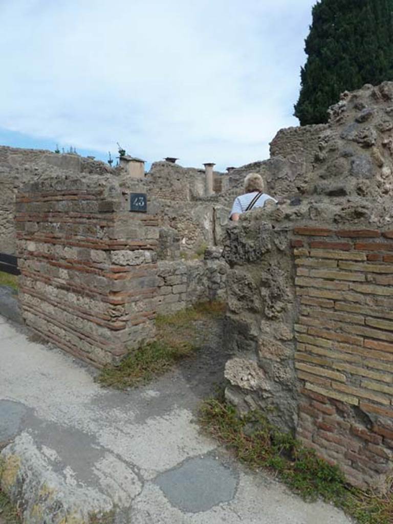 VIII.4.43 Pompeii. September 2015. Entrance doorway.
