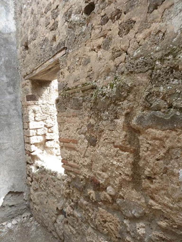 VIII.4.44 Pompeii. September 2015. South wall of small light-yard.

 
